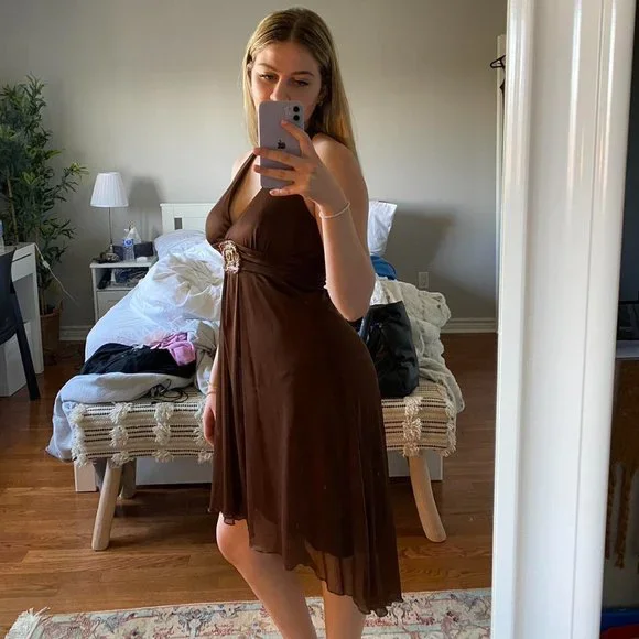 Perfect brown dress for the summer - Picture 2 of 2